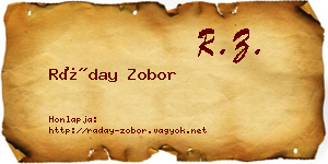 Ráday Zobor névjegykártya